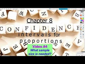 AP Statistics: Chapter 8, Video #4 - Calculating the Sample Size for a desired Margin of Error
