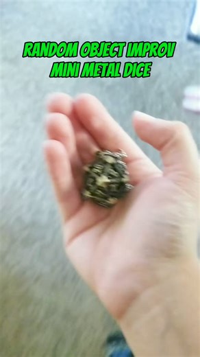 345K views · 10K reactions | random object improv: mini metal dice set #thatgeekfamily #random #improv #improvisation #object #dice #d20 #dnd #dungeonsanddragons #babydice #geek #nerd #cutenessoverload | That Geek Family | Facebook