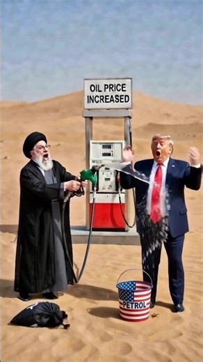 Trump vs Khamenei 😳 Petrol Buying gone wrong 🤣🔥 #iranisraelwar #iran #israel #usa #trump #khamenei