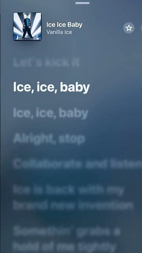 Ice ice baby🎧 #lyrics