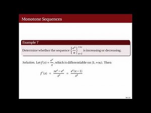[Math 22] Lec 06 Sequences and Their Convergence (Part 2 of 2)