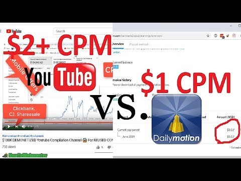 Comparison of Youtube Monetization vs DailyMotion Monetization Earnings Views & Traffic