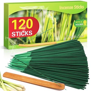 LA BELLEFÉE Citronella Incense Sticks with Holder, Patio Incense Long Burning Lemongrass Sticks, 120 Pcs - Walmart.com