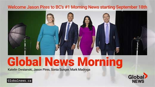 Join Global News this Monday, Sept. 18, 2023 at 5 a.m. as we welcome Jason Pires to B.C.'s #1 Morning News! | Global BC