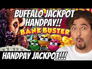 Handpay Jackpot on Buffalo Bank Buster Slot Machine Free Spins Bonus!