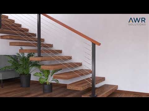 How to Install The Rig Fork with Saddles Wire Balustrade/ Cable Railing System to Metal Posts