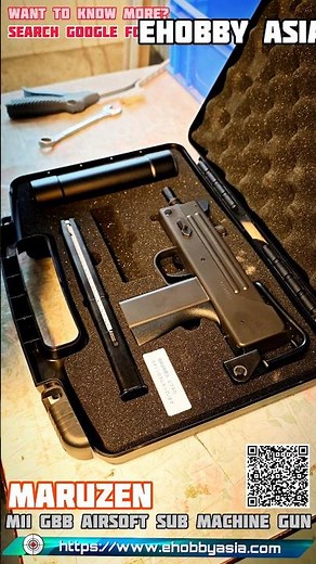 Maruzen Ingram M11 GBB Airsoft Sub Machine Gun with Suppressor & Gun Case Set