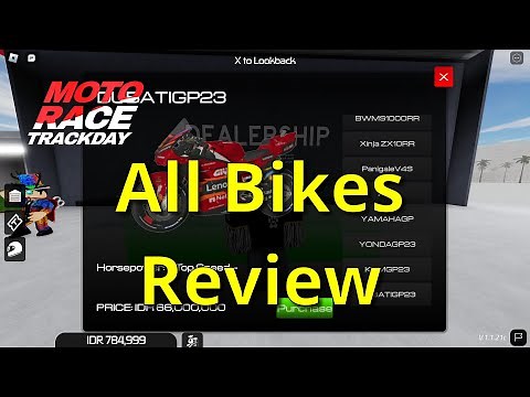 [MOTO TRACKDAY PROJECT ROBLOX] ALL MOTORCYCLE TEST, Full Run And Top Speed (Review)