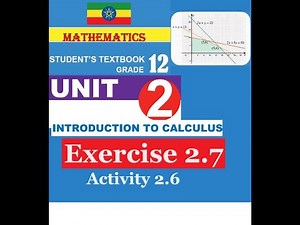 Mathematics Grade 12 Unit 2 Exercise 2.7(Derivative as a function)