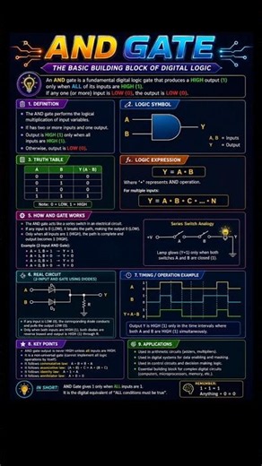 AND Gate | Symbol, Boolean Expression & Truth Table #shorts