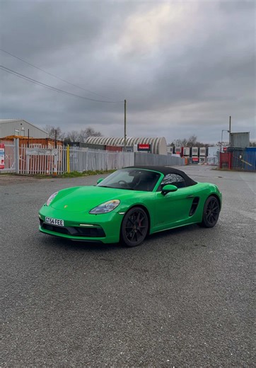 Porsche 718 Boxster GTS 4.0 in Python Green 💚 #porscheboxster #porsche718 #porsche #cartok #fyp