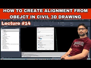 How to create Alignment from object in Civil 3D drawing #alignment #object #civil3d #ersa