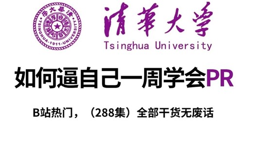 【PR教程】全288集（完整版）清华大佬耗时三月整理的Premiere课程，从基础到精通，剪辑思维详解，通俗易懂，适合所有零基础小白学习，学完即可接单！