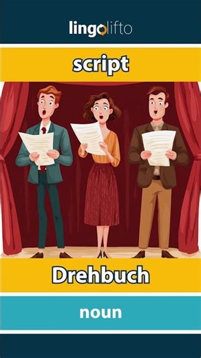 🇬🇧🇩🇪 script - Drehbuch : learn English : Lernen wir Englisch : vocabulary builder