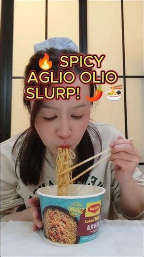 Can You Handle The SPICY Aglio Olio Slurp? 🌶🍜 | ASMR Noodle Madness