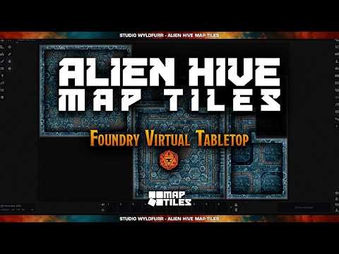 Alien Hive Map Tiles in FoundryVTT (second demo)