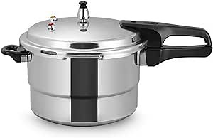 Small Pressure Cooker 4 Quart，Aluminum Pressure Cooker Compatible with Gas & Induction Cooker Fast Cooking Pot Even Heat Distribution for 2-3 People