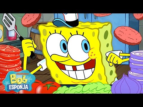 Bob Esponja | SpongeBob mandando MUITO bem na cozinha 🔥 | Compilação de 60 minutos | Português