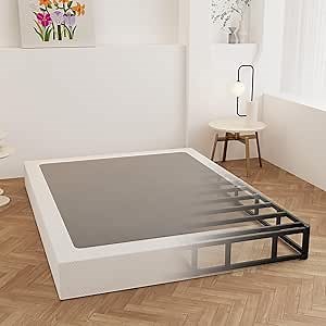 Amazon.com: Maenizi King Box Spring 9 Inch, Heavy Duty Metal Box Spring Bed Base with Fabric Cover, Mattress Foundation, Easy Assembly, Noise Free, Black : Home & Kitchen