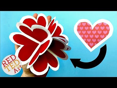 3D Pop Up Heart Card DIY - Alternative Explosion Card - Circular Heart Card - Easy Valentines DIY