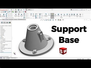 Solidworks Tutorial for Beginners: Part 15 | Support Base | Cad Cam Design Tutorials