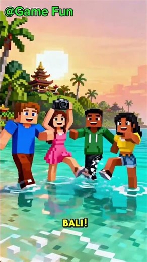Minecraft Vacation in Bali 🌴 #minecraft #shorts