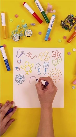Spring Doodles with ZERO Cleanup | Crayola Color Wonder Magic