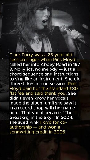She Screamed Into A Mic For £30 — Then Sued Pink Floyd And Won #shorts #live