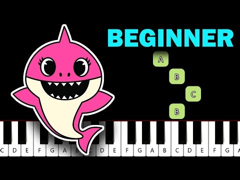 BABY SHARK Easy Piano Tutorial for BEGINNERS