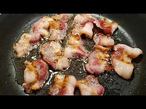 Free sound effect. Bacon sizzles cooking frying