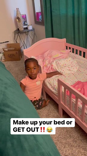 I tried to bribe her but it didn’t work 😔 whelp I guess she’ll be making up her bed every morning 😂 | Ryann Ryann