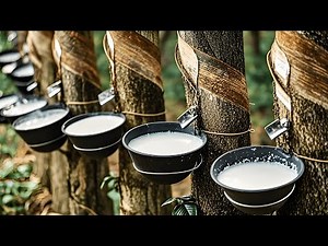 How to Harvest Rubber Directly From Trees - Rubber Harvesting Process