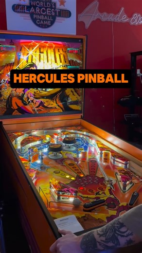 WORLDS LARGEST PINBALL #herculespinball #pinball #worldslargestpinball #arcadegaming #retrogaming #gaming #rochesterny #Reels #facebookreels #igreels #reelsfeed #mustwatch | Arcade 80s