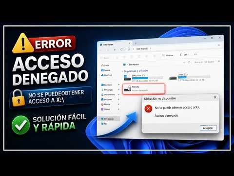 Cómo Solucionar Acceso Denegado En Disco Duro 🚫 No Se Puede Acceder A La Unidad En Windows 10 Y 11 ✅