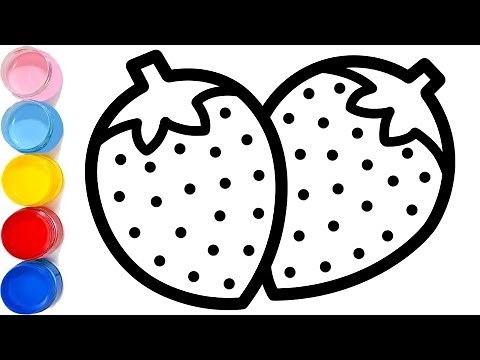 Strawberry Coloring Pages and Easy Drawing with Markers