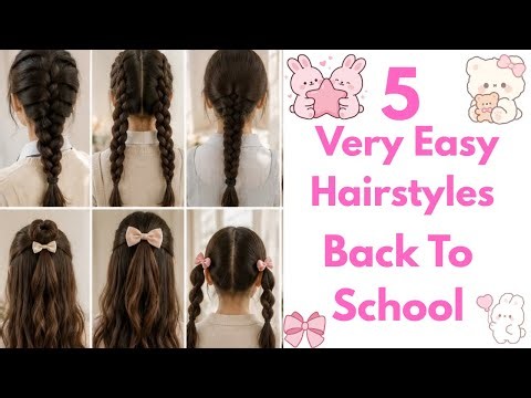 Easy Back-to- School Hairstyles for Every Hair Type 🎀| Cute & Quick School Hairstyles ❤️