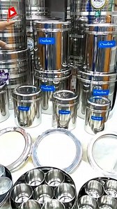 2.5K views · 16 reactions | স্টেইনলেস স্টিলেরমসলার বাটি, জগ ও চাল/ডাল রাখার ড্রাম #shoppingtips #sscontainer #steelplate #ssdabba #steeldrum | Shopping Tips | Facebook