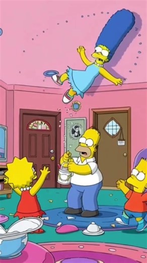 Bart rewinds REALITY… and Homer floats like a balloon 😂⏪⚡ #Simpsons #CartoonChaos #HomerFail