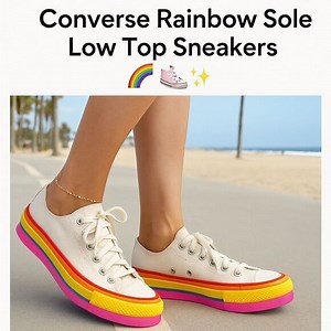 Converse All Star Rainbow Sole Low Tops 🎨✨