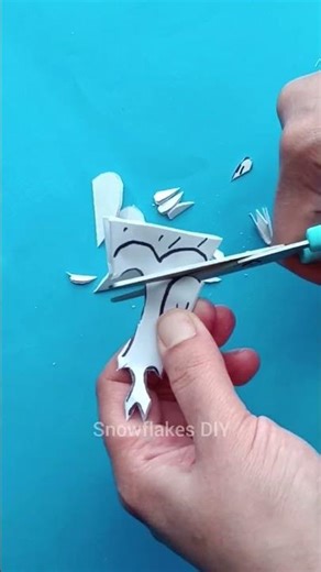 Easy Paper Snowflake ❄️ DIY | 3D Christmas Craft #shorts