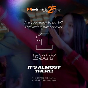 It’s finally here! Just 1 day to go for the grand Netsmartz Silver Jubilee! 🥂 Tomorrow, we celebrate 25 years of growth, success, and teamwork with an event that brings us all together. From fun-filled activities to meaningful conversations, music, and more, it’s a celebration of YOU—our people, our milestones, and our journey! Let’s make it an unforgettable evening. ﻿#Netsmartz #NetsmartzSilverJubilee #Celebration #25yearsofnetsmartz | Netsmartz