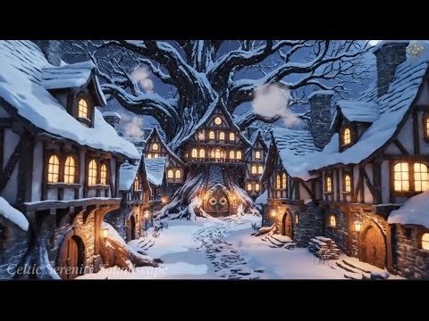 Snowy Enchanted Forest Cottage ❄️ Medieval Celtic Winter Ambience for Calmness, Focus & Deep Rest