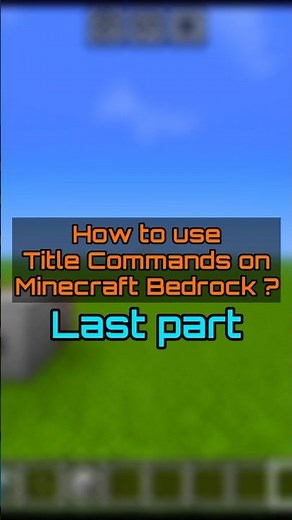 MCPE Reset and Clear subcommand Tutorial on Title Command