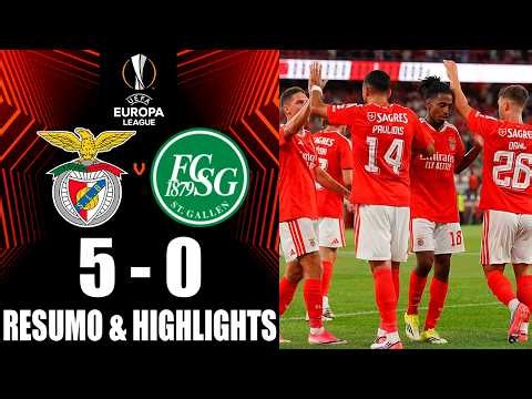 Benfica vs. St. Gallen 5-0 [AGG 6-2] Match Recap & Highlights | 2026/27 UEFA Europa League Qualif...