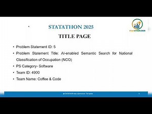 AI-enabled Semantic Search for National Classification of Occupations (NCO) | Statathon 2025