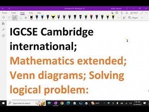 IGCSE mathematics extended : - ( Solving logical problems; by Venn diagram ) - 14.#venndiagram