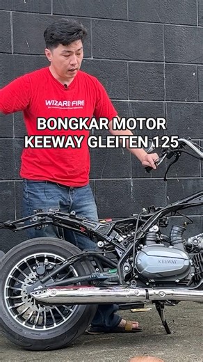 Cek rangka motor Keeway Gleiten 125#bongkarmotor #reviewmotor #otomotifmotor #keewaygleiten125
