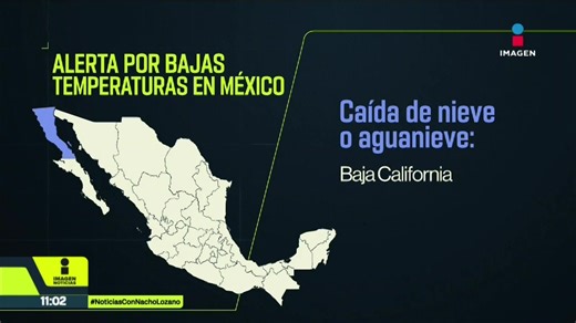¡Saquen las cobijas! La entrada del #FrenteFrío 30 y una #TormentaInvernal provocarán la noche de hoy caída de #nieve o #aguanieve en zonas serranas de Baja California. En algunos estados se prevén temperaturas mínimas de menos 5 a 0 grados centígrados: #NoticiasConNachoLozano | Imagen Televisión