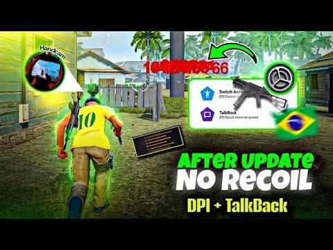 Switch Access & TalkBack Settings Free Fire || 0% Recoil 95% Headshots || Brazil Settings 2025 🔥