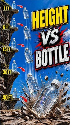 How High Until This Bottle Breaks? (INSANE DROP TEST 😱) #droptest
